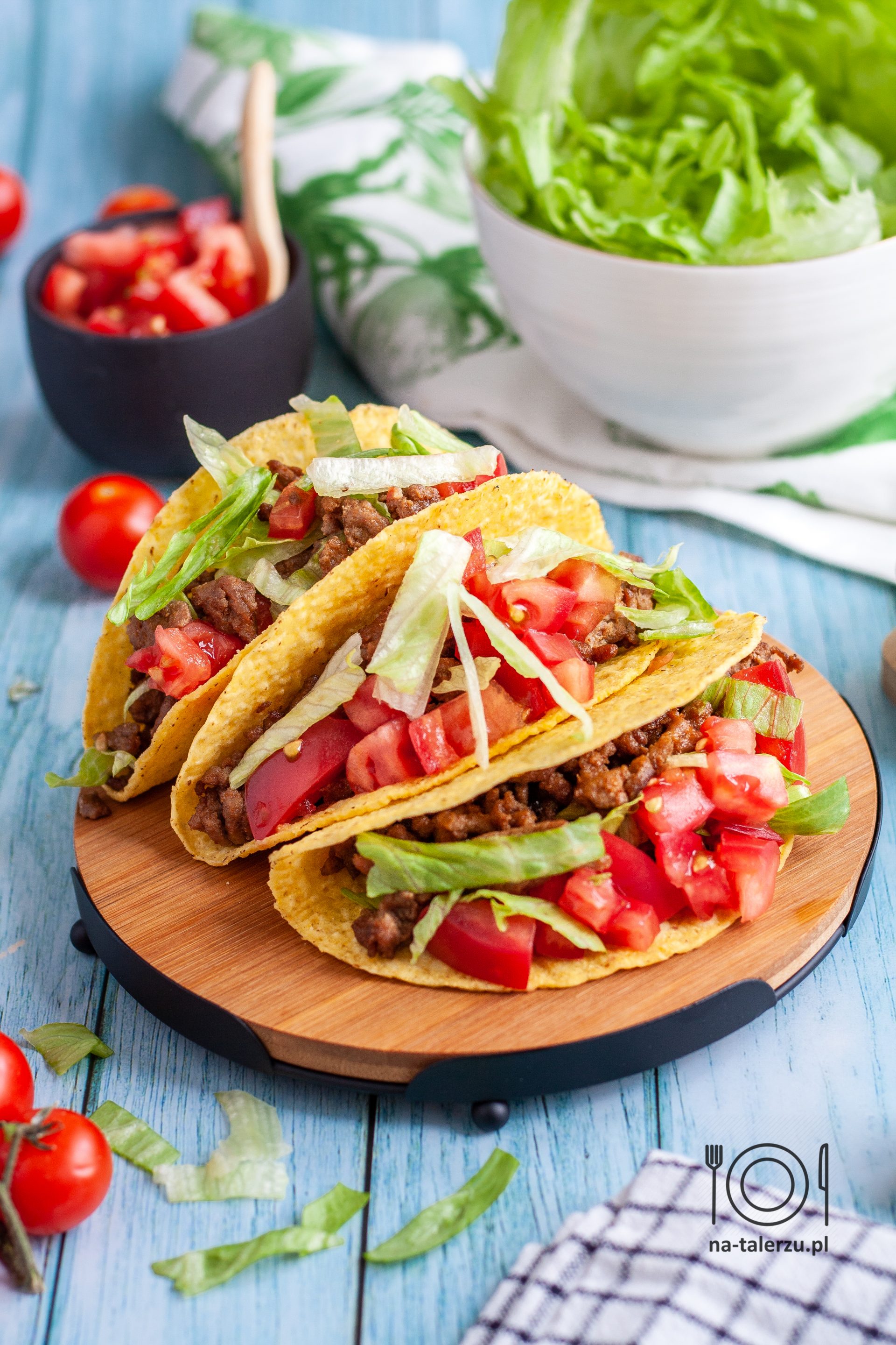 Meksykańskie tacos z mięsem mielonym