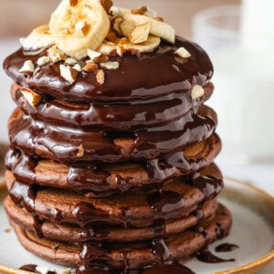 Puszyste czekoladowe pancakes